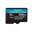Kingston Technology Canvas Go! Plus, 256 GB, MicroSD, Class 10, UHS-I, 200 MB/s, 160 MB/s