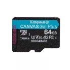 Kingston Technology Canvas Go! Plus, 64 GB, MicroSD, Class 10, UHS-I, 200 MB/s, 100 MB/s