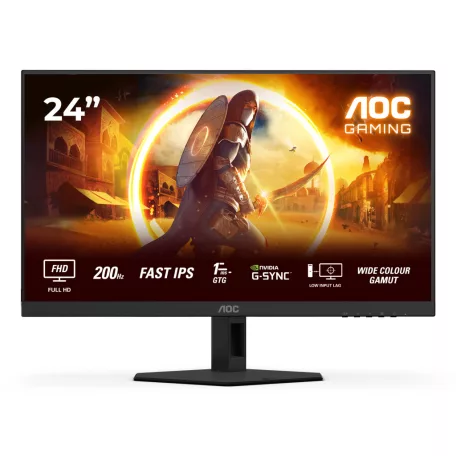 AOC G4 24G4HRE, 60,5 cm (23.8"), 1920 x 1080 pixelek, Full HD, LED, 1 ms, Fekete, Vörös