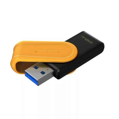 Kingston Technology DataTraveler Exodia S, 512 GB, USB A típus, 3.2 Gen 1 (3.1 Gen 1), Forgó, 8,72 g, Fekete, Sárga