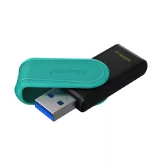   Kingston Technology DataTraveler Exodia S, 128 GB, USB A típus, 3.2 Gen 1 (3.1 Gen 1), Forgó, 8,32 g, Fekete, Türkizkék