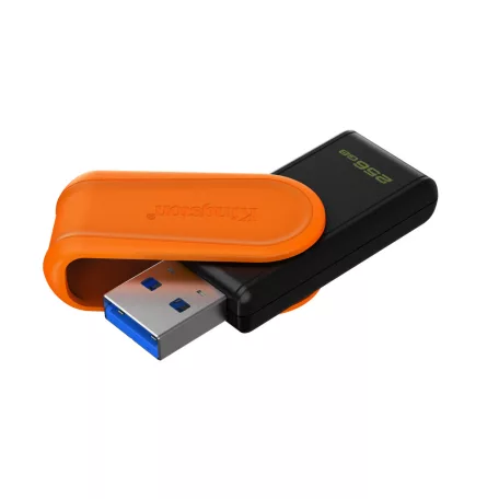 Kingston Technology DataTraveler Exodia S, 256 GB, USB A típus, 3.2 Gen 1 (3.1 Gen 1), Forgó, 8,72 g, Fekete, Narancssárga