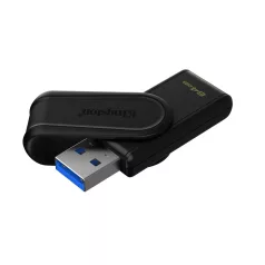   Kingston Technology DataTraveler Exodia S, 64 GB, USB A típus, 3.2 Gen 1 (3.1 Gen 1), Forgó, 8,32 g, Fekete