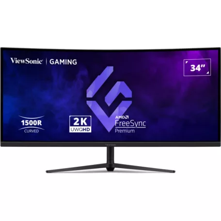 Viewsonic VX3418C-2K, 86,4 cm (34"), 3440 x 1440 pixelek, UltraWide Quad HD, Fekete
