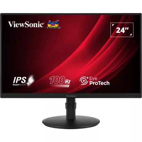 Viewsonic VA VA2408-HDJ, 61 cm (24"), 1920 x 1080 pixelek, Full HD, LED, 5 ms, Fekete