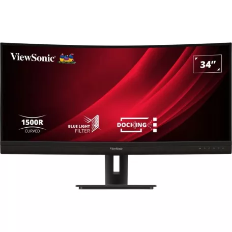 Viewsonic VG3456C, 86,4 cm (34"), 3440 x 1440 pixelek, UltraWide Quad HD, LED, 5 ms, Fekete