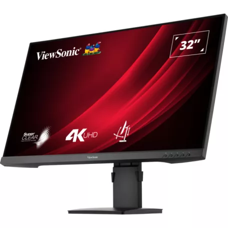 Viewsonic VG3208-4K, 81,3 cm (32"), 3840 x 2160 pixelek, 4K Ultra HD, LED, 4 ms, Fekete