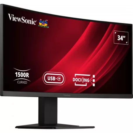 Viewsonic Display VG3419C, 86,4 cm (34"), 3440 x 1440 pixelek, UltraWide Quad HD, LED, 3,5 ms, Fekete