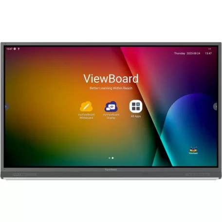 Viewsonic IFP7552-2F, 190,5 cm (75"), 1209,6 x 680,4 mm, 350 cd/m², 1,07 milliárd szín, 3840 x 2160 pixelek, 4K Ultra HD