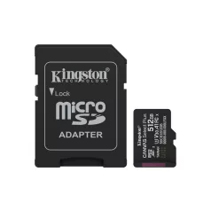   Kingston Technology Canvas Select Plus Gen3, 512 GB, MicroSDXC, Class 10, UHS-I, 150 MB/s, Class 3 (U3)