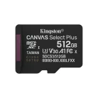Kingston Technology Canvas Select Plus Gen3, 512 GB, MicroSDXC, Class 10, UHS-I, 150 MB/s, Class 3 (U3)