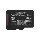 Kingston Technology Canvas Select Plus Gen3, 64 GB, MicroSDXC, Class 10, UHS-I, 100 MB/s, Class 1 (U1)