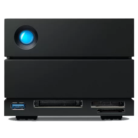 LaCie 2big Dock v2, 60 TB, HDD, 3,86 kg, Asztali, Fekete