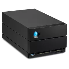 LaCie 2big Dock v2, 60 TB, HDD, 3,86 kg, Asztali, Fekete