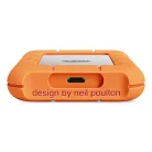 LaCie STND4000400, 4 TB, USB C-típus, USB4 Gen 3x2, 4000 MB/s, Narancssárga, Rozsdamentes acél