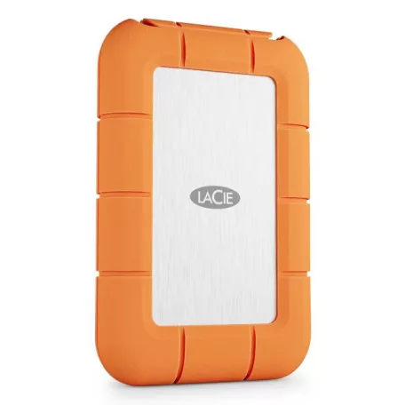 LaCie STND4000400, 4 TB, USB C-típus, USB4 Gen 3x2, 4000 MB/s, Narancssárga, Rozsdamentes acél
