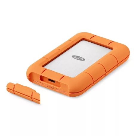 LaCie STND4000400, 4 TB, USB C-típus, USB4 Gen 3x2, 4000 MB/s, Narancssárga, Rozsdamentes acél