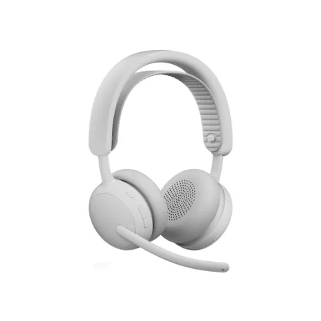 Logitech Zone Wireless 2 ES, Vezetékes és vezeték nélküli, Hívás/zene, 212 g, Headset, Fehér