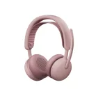 Logitech Zone Wireless 2 ES, Vezetékes és vezeték nélküli, Hívás/zene, 212 g, Headset, Rózsa