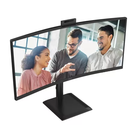 AOC E4 CU34E4CW, 86,4 cm (34"), 3440 x 1440 pixelek, UltraWide Quad HD, LED, 4 ms, Fekete