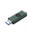 Kingston Technology DataTraveler DuoG2, 256 GB, USB Type-A / USB Type-C, 3.2 Gen 1 (3.1 Gen 1), Egyéb típusú, 10 g, Fekete, Zöld