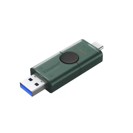 Kingston Technology DataTraveler DuoG2, 256 GB, USB Type-A / USB Type-C, 3.2 Gen 1 (3.1 Gen 1), Egyéb típusú, 10 g, Fekete, Zöld