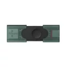 Kingston Technology DataTraveler DuoG2, 256 GB, USB Type-A / USB Type-C, 3.2 Gen 1 (3.1 Gen 1), Egyéb típusú, 10 g, Fekete, Zöld