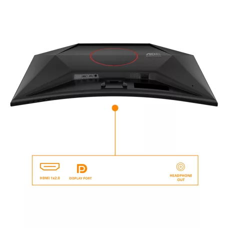 AOC G4 C32G42ZE, 80 cm (31.5"), 1920 x 1080 pixelek, Full HD, LED, 4 ms, Fekete, Vörös