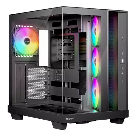 be quiet! Light Base 500 LX Black, Midi Tower, PC, Fekete, ATX, Micro ATX, Mini-ITX, Akrilnitril-butadiénsztirol (ABS), Üveg, Acél, Játék