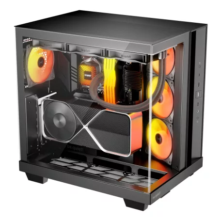 be quiet! Light Base 500 LX Black, Midi Tower, PC, Fekete, ATX, Micro ATX, Mini-ITX, Akrilnitril-butadiénsztirol (ABS), Üveg, Acél, Játék