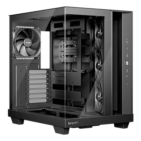 be quiet! Light Base 500, Midi Tower, PC, Fekete, ATX, Micro ATX, Mini-ITX, Akrilnitril-butadiénsztirol (ABS), Üveg, Acél, Játék