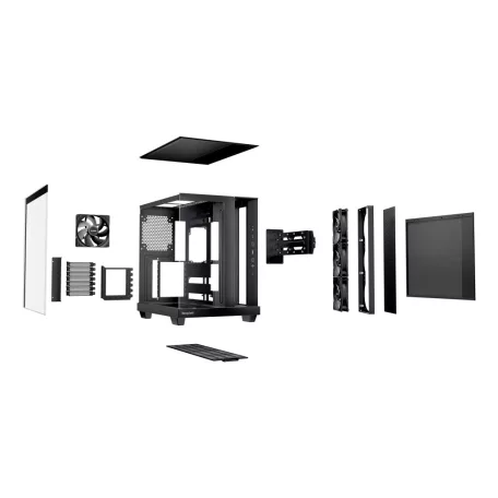 be quiet! Light Base 500, Midi Tower, PC, Fekete, ATX, Micro ATX, Mini-ITX, Akrilnitril-butadiénsztirol (ABS), Üveg, Acél, Játék