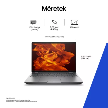 HP ZBook Fury G1i, Intel Core Ultra 7, 40,6 cm (16"), 1920 x 1200 pixelek, 32 GB, 1 TB, Windows 11 Pro