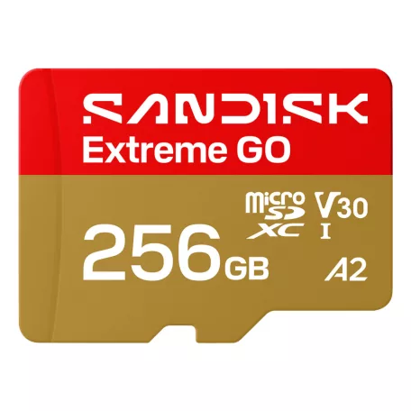 SanDisk Extreme GO, 256 GB, MicroSDXC, UHS-I, 240 MB/s, 160 MB/s, Class 3 (U3)