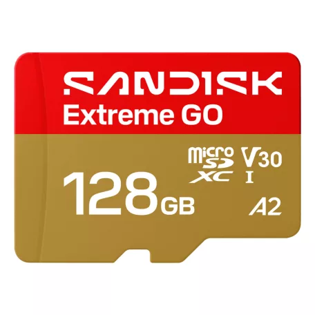 SanDisk Extreme GO, 128 GB, MicroSDXC, UHS-I, 240 MB/s, 120 MB/s, Class 3 (U3)