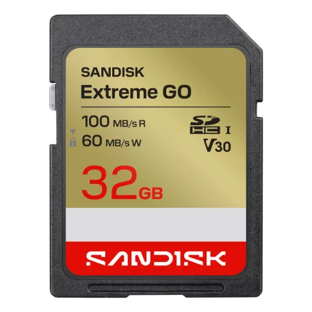 SanDisk Extreme GO, 32 GB, SDHC, UHS-I, 100 MB/s, 60 MB/s, Class 3 (U3)