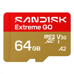   SanDisk Extreme GO, 64 GB, MicroSDXC, UHS-I, 170 MB/s, 80 MB/s, Class 3 (U3)