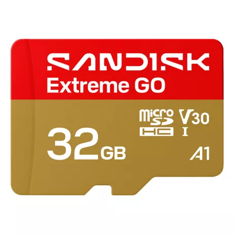 SanDisk Extreme GO, 32 GB, MicroSDHC, UHS-I, 100 MB/s, 60 MB/s, Class 3 (U3)