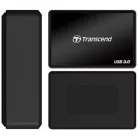 Transcend CFast 2.0 USB3.0, CF, CF II típus, Fekete, CE/FCC/BSMI/KC/RCM/EAC, USB 3.2 Gen 1 (3.1 Gen 1), 5 V, 67,6 mm