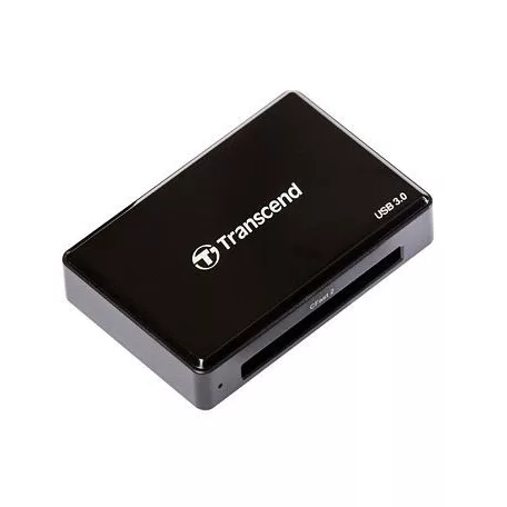 Transcend CFast 2.0 USB3.0, CF, CF II típus, Fekete, CE/FCC/BSMI/KC/RCM/EAC, USB 3.2 Gen 1 (3.1 Gen 1), 5 V, 67,6 mm