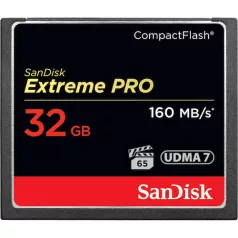   SanDisk 32GB Extreme Pro CF 160MB/s, 32 GB, CompactFlash, 160 MB/s, 150 MB/s, Többszínű