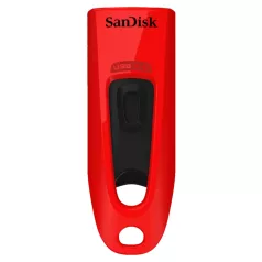   SanDisk Ultra, 64 GB, USB A típus, 3.2 Gen 1 (3.1 Gen 1), 100 MB/s, Kupak nélküli, Vörös