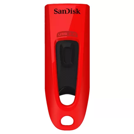 SanDisk Ultra, 64 GB, USB A típus, 3.2 Gen 1 (3.1 Gen 1), 100 MB/s, Kupak nélküli, Vörös