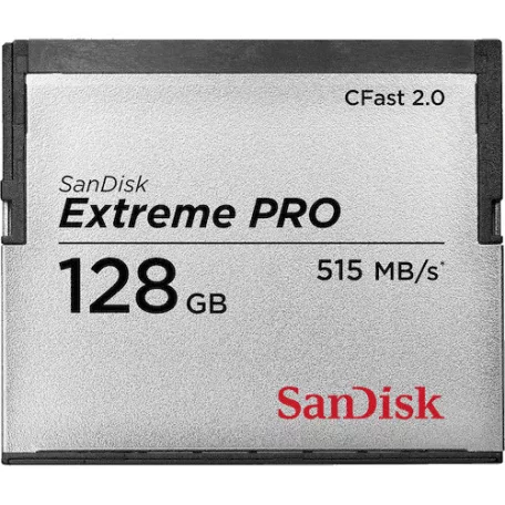SanDisk SDCFSP-128G-G46D, 128 GB, CFast 2.0, 525 MB/s, 450 MB/s, Fekete, Ezüst