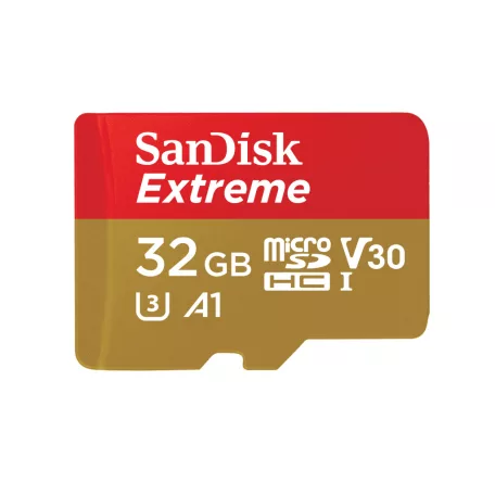 SanDisk Extreme, 32 GB, MicroSDHC, Class 10, UHS-I, 100 MB/s, 60 MB/s