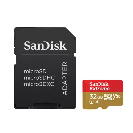 SanDisk Extreme, 32 GB, MicroSDHC, Class 10, UHS-I, 100 MB/s, 60 MB/s