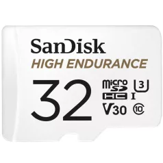   SanDisk High Endurance, 32 GB, MicroSDHC, Class 10, UHS-I, 100 MB/s, 40 MB/s