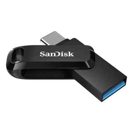 SanDisk Ultra Dual Drive Go, 256 GB, USB Type-A / USB Type-C, 3.2 Gen 1 (3.1 Gen 1), 150 MB/s, Forgó, Fekete