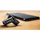 SanDisk Ultra Dual Drive Go, 64 GB, USB Type-A / USB Type-C, 3.2 Gen 1 (3.1 Gen 1), 150 MB/s, Forgó, Fekete