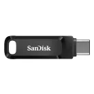 SanDisk Ultra Dual Drive, 128 GB, USB Type-A / USB Type-C, 3.2 Gen 1 (3.1 Gen 1), 150 MB/s, Tolattyú, Fekete, Ezüst